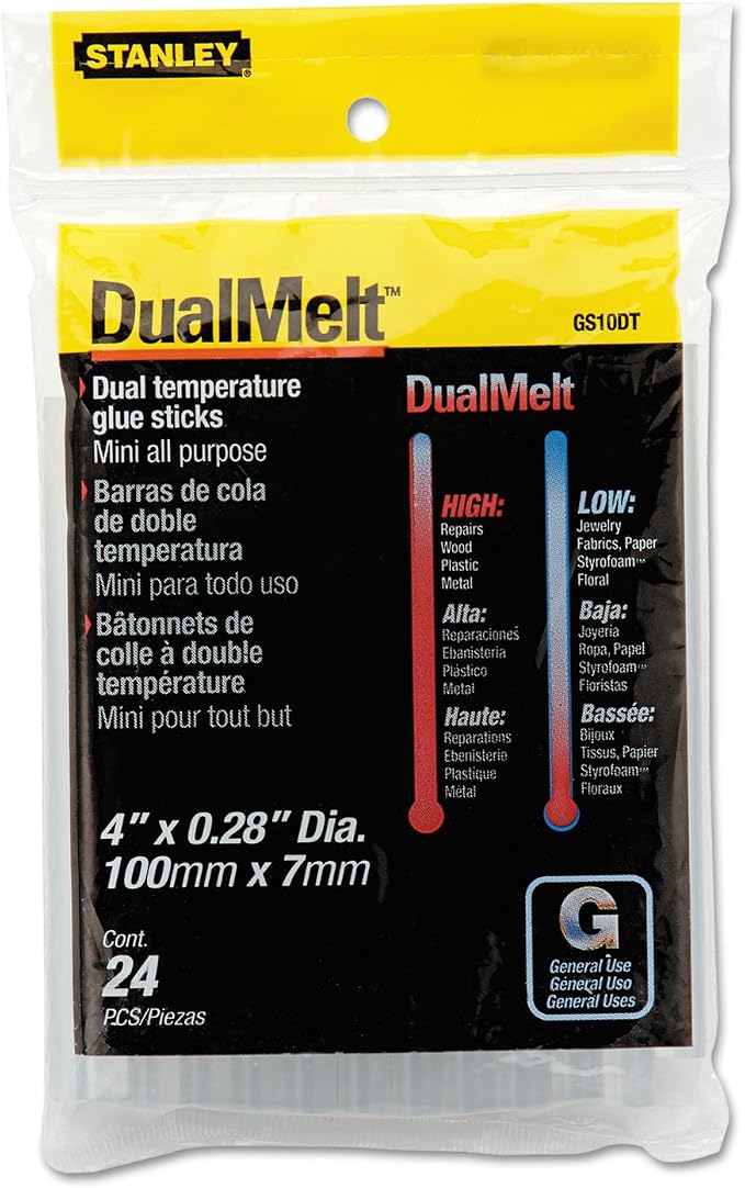 Stanley Hand Tools GS10DT Mini Dualmelt Glue Sticks 24 Count by STANLEY