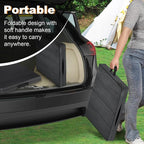 4ft Folding Table, Portable Fold-in-Half Adjustable Height Utility Table - Image 7