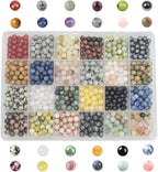 960pcs 6mm Natural Gemstone Beads Crystal Bracelet Jewelry Making Kit | by GangGangHao