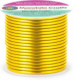 Mandala Crafts 13 Gauge Light Gold Tone Anodized Aluminum Craft Wire 60 FT | - Image 2