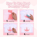 HTVSTD Glitter HTV Heat Transfer Vinyl 28 Sheets 12×10in Iron on Vinyl | - Image 3