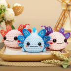 Mewaii Crochet Kit for Beginners, 3 Pack Axolotl Craft Set | 40% Extra Yarn - Image 7