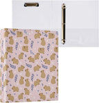 Cute Capybara Round Ring Binders 1.5 Inch Flowers Strawberry Doodle Pattern 3 - Image 8