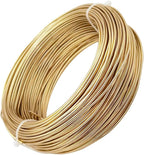 INSPIRELLE 15 Gauge 164 Feet KC Gold Aluminum Craft Wire Bendable Metal Wire by INSPIRELLE