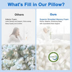 Cooling King Size Pillows Set of 2, Shredded Memory Foam Pillows, Adjustable - Image 9