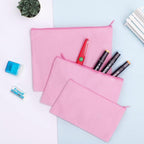 12 Pieces Cotton Canvas Makeup Bag, Blank DIY Craft Bag - Image 2