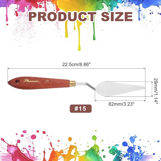 MECCANIXITY Pack of 1 Palette Knife No.15, 8.9" Long Palette Knives - Image 2