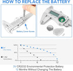 Digital Caliper Measuring Tool, IP54 Waterproof Electronic Micrometer Caliper - Image 4