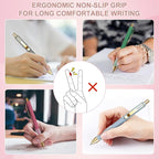 Linbsunne Gel Pens Black Ink Pen 0.5mm fine Point Pens Smooth Writing - Image 3