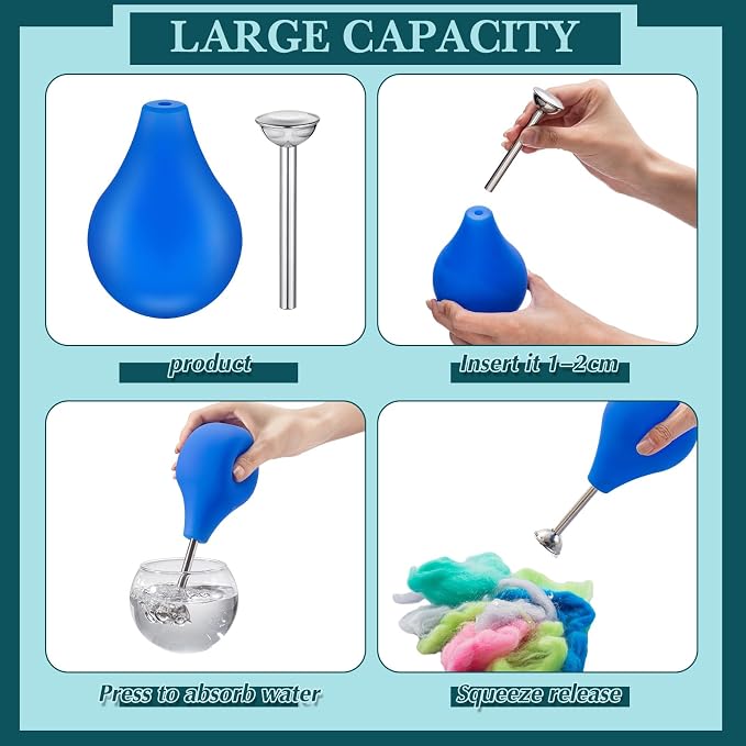 Ziliny 2 Pcs Wet Felting Tool Set, Ball Brause Sprinkler Squeeze Flower - Image 3