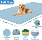 XSEINO Dusty Blue Large Felt Fabric 108" X 36 ", 1.4 mm Thick Soft Felt Fabric - Image 2
