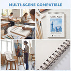 Acrylic Paper Pad 8.5 x 11 in, 25 Sheets, Top Spiral Bound | Heavy 246Lb Paper - Image 6