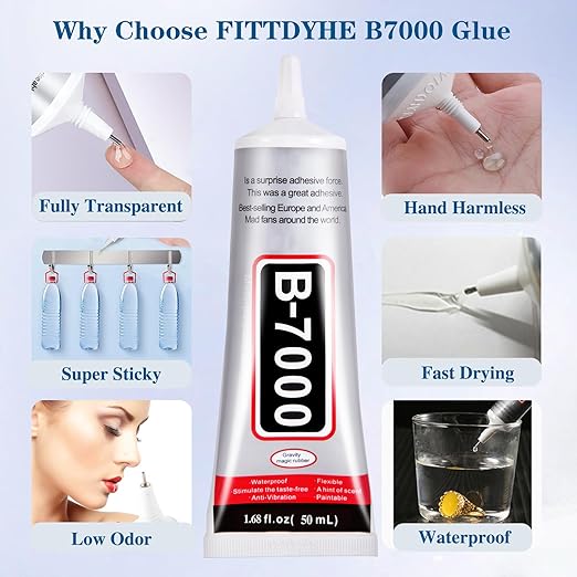 FITTDYHE B7000 Glue Clear with Precision Tip，50Ml B7000 Glue Clear - Image 4