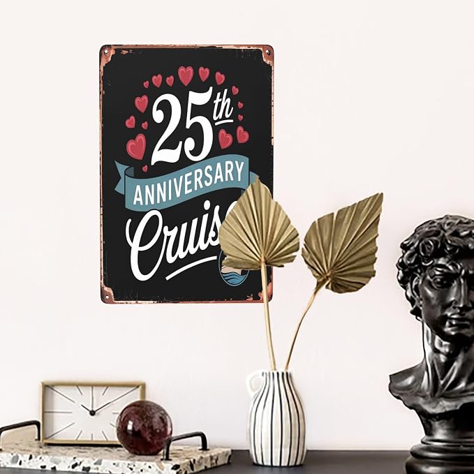 25th Anniversary Cruise metal tin sign 8x12 inch decorative wall decor - Image 5