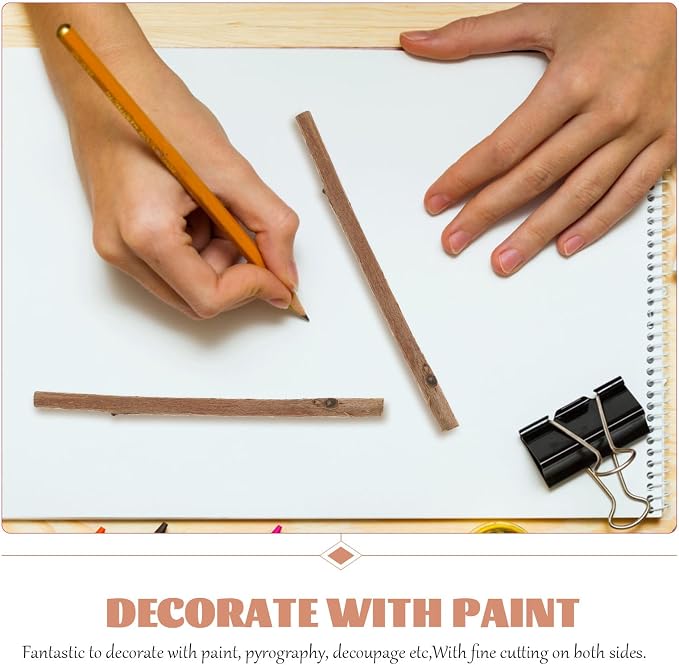 Didiseaon 100pcs 3. 9-inch Natural Wood Sticks, Tea Tree & Boxwood, Driftwood - Image 7