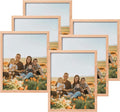 ATOBART 8x10 Set of 6 Oak Wood Picture Frame Solid Wooden Photo Frame Natural by ATOBART