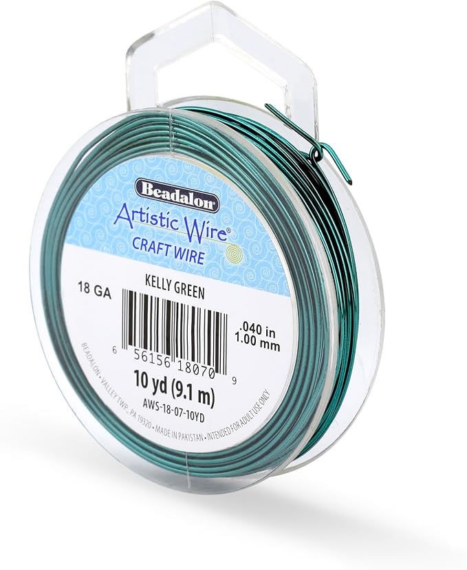 Artistic Wire, 18 Gauge Tarnish Resistant Colored Copper Craft Wire, Kelly Green by Unknown