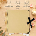 Scrapbook Album 10 Inch 40 Sheets 80 Pages, Kraft Paper Cover DIY Photo Album - Image 3