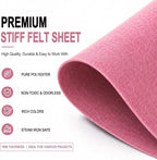 Dusty Pink Large Felt Fabric 36" x 36", 1mm Stiff Felt Sheet, Nonwoven Fabric - Image 4