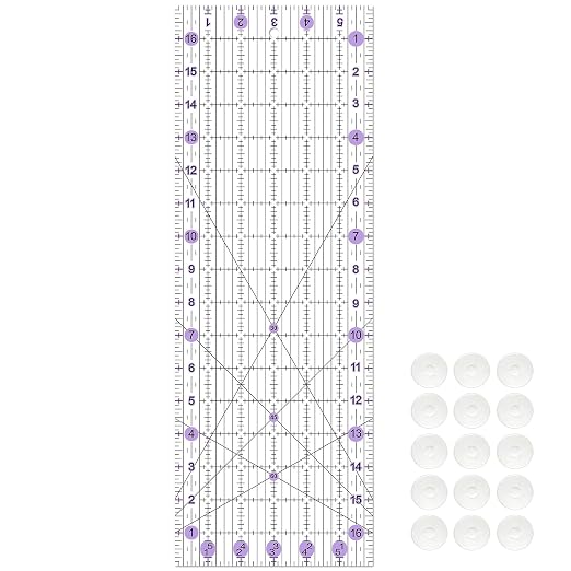 Sewing Ruler, 6“ * 17” Quilting Rulers, Acrylic Ruler, Cutting Ruler by Unknown
