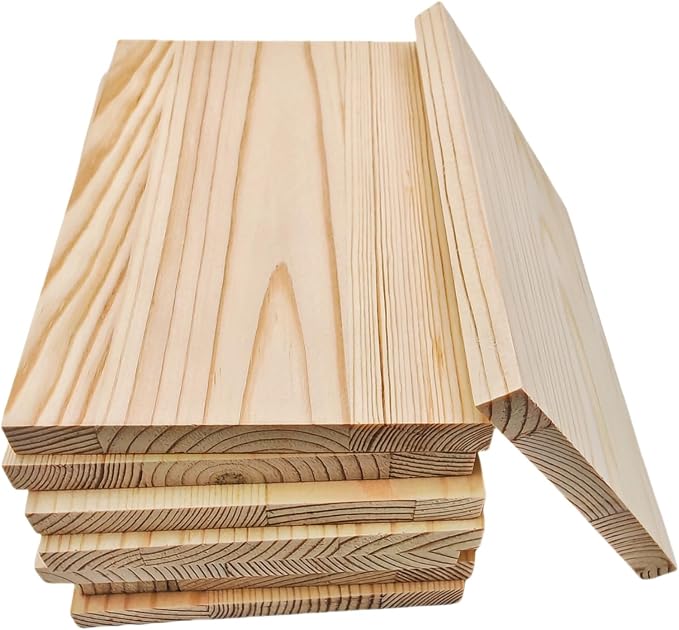 8PCS Rectangle Wood Boards Unfinished Wood Blocks - Image 6