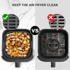 Square Silicone Air Fryer Liners 2 Pack, Compatible - Image 3