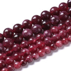 45pcs 8mm Natural Garnet Jade Gemstone Round Loose Spacer Beads - Image 2