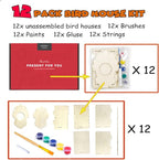 hapray 12 Pack Bird House Kit, DIY Birdhouse Kits, Wooden Crafts Arts - Image 3