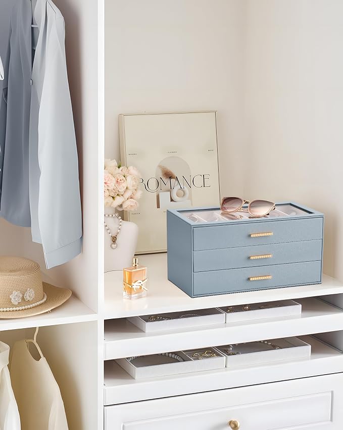 Lolalet Sunglasses Storage Box for Women, Eyewear Eye Glass Organizer - Image 2