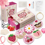 yuegool 6PCS Punch Needle Coaster Kit, Easy DIY Embroidery Set by Unknown