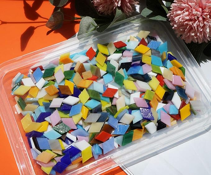 Lanyani Diamond Glass Mosaic Tiles Pieces Stained Glass - Image 2