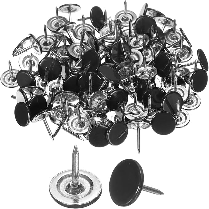 uxcell 150Pcs Upholstery Tacks, 11mmx13mm Flat Head Thumb Tack Decorative by uxcell