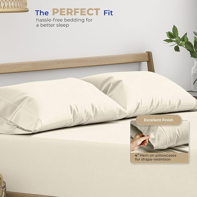 Thread Spread 100% Cotton Pillow Cases Queen Size Set of 4 - Image 4