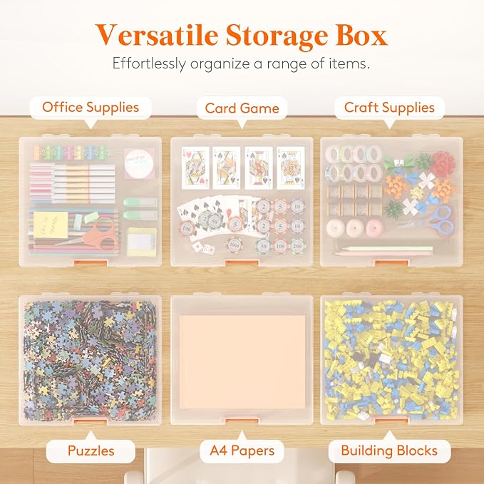 Lifewit 6 Pcs Board Game Storage Boxes, 12.2x10.6'' Paper Container - Image 7
