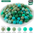 150Pcs Silicone Beads 15mm Mix Color, Bulk Silicone Beads 15mm - Image 2