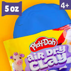Play-Doh Air Dry Clay, 5 oz. Blue Clay Bag, Art Supplies, Craft Supplies - Image 3