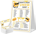 What's Your Cheese Name Game Cards, Birthday Game Supplies, 1 Cheese Name Game by QZCYU