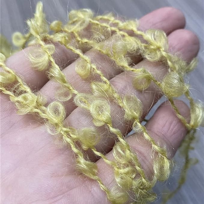 50g Soft Plush Wool Acrylic Fancy Loop Yarn - Image 3