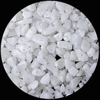 LAIDANLA White Jade 400pcs Natural Chip Stone Beads 5-8mm Healing Crystal by LAIDANLA