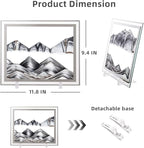 LCDOCLAK Moving Sand Art Picture, 3D Hourglass Deep Sea Sandscape, 3D Desktop - Image 2