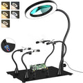Drdefi Magnetic Helping Hands Soldering Station 12X Magnifying Lamp Large Base by Drdefi