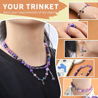 Assorted Beads Bracelet Making Supplies, Lavender Violet Beads-900pcs: Glass - Image 6
