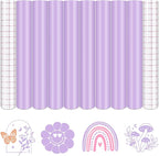 Tintnut Boho Permanent Vinyl 8 Pcs 12x10in Pale Lilac Purple Adhesive Vinyl | by Tintnut