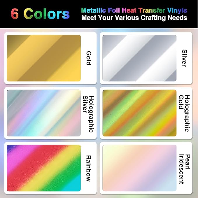 TORC Metallic HTV Heat Transfer Vinyl Roll 12" x10ft Silver Iron on Vinyl - Image 4