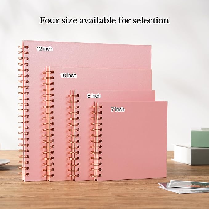 potricher 8 x 8 Inch DIY Scrapbook Album 40 Pages Hardcover Kraft Paper Scrap - Image 6