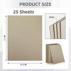25CT 8.5x11 Inch Book Binding Boards Grey Chip board 2mm 80PT Thick Binder - Image 2