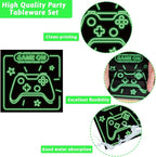 96pcs Video Game Party Supplies Tableware Set Neon Game On Paper Plates and - Image 3