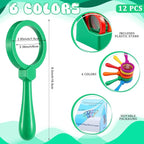 12 Pcs Magnifying Glass for Kids Shatterproof Science Jumbo Magnifiers - Image 2