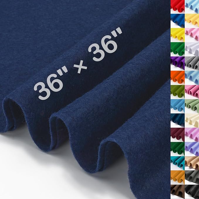 XSEINO Navy Large Felt Fabric 36" X 36 ", 1.4 mm Thick Soft Felt Fabric Sheet by XSEINOiscreating%EF%BC%81