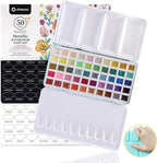 Artecho Metallic Watercolor Paints, 50 Glitter Watercolor Paint Set, Water by Artecho